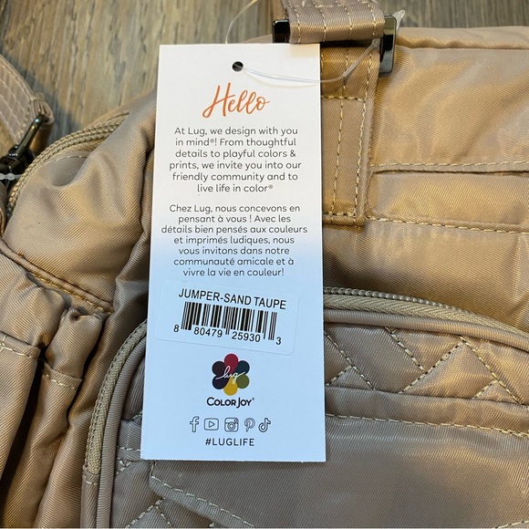 lug Jumper carry-all bag in sand taupe NEW - Picture 9 of 12